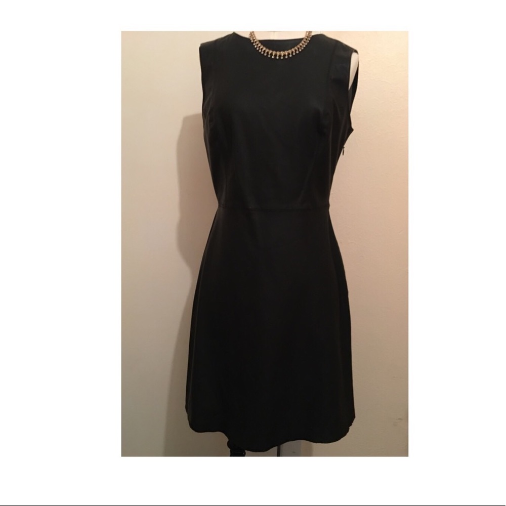 Zara black leather dress